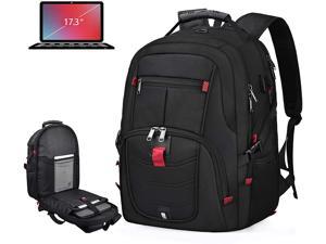 Laptop Backpack 17 Inch Waterproof Extra Large TSA Travel Backpack Anti Theft College School Business Mens Backpacks with USB Charging Port 17.3 Gaming Computer Backpack for Women Men Black 45L