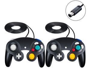2 Pack Controller Replacement for Gamecube Controller,Wired Controllers Classic Gamepad compatible with Nintendo and Wii Console Game Remote(Black 2 pcs)