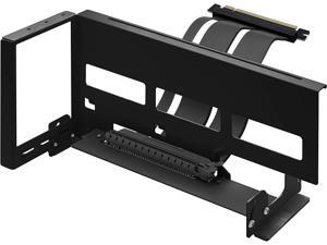 PCIe 4.0 GPU Mount Bracket Graphic Card Holder Multi-Angle Adjustment, Video Card VGA Support Kit with PCIe 4.0 X16 Gen4 17cm/6.69in Riser Cable - Black