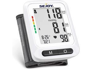 Blood Pressure Monitor XL Wrist Cuff 5.3-8.5 Inches, Automatic Accurate BP Monitor with Large Screen Display, 120 Reading Memory, Irregular Heartbeat Detector, Home Use Digital Blood-Pressure Machine