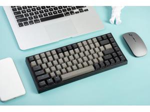 YUNZII KC84S Graphite Blue 84-Key Hotswap Wireless Mechanical Keyboard with Bluetooth 5.0, RGB, PBT Dye-subbed Keycaps for Mac/Win/Gamers Gateron Brown