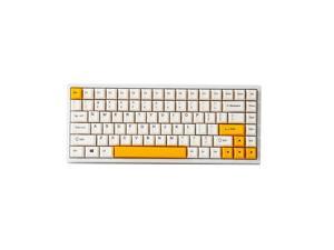 YUNZII KC84S Milk Honey 84-Key Hotswappable Wireless Mechanical Keyboard with Bluetooth 5.0, RGB, PBT Dye-subbed Keycaps for Mac/Win/Gamers Gateron Brown