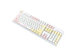 YUNZII KC104 Macaron 104 Keys RGB Mechanical Gaming Keyboard with PBT Keycap, Full NKRO, PBT and Detachable USB-C Cable Gateron Red