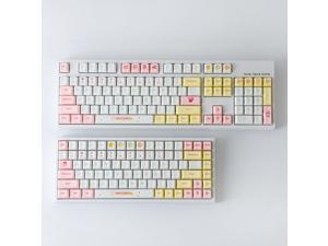 YUNZII Macaron Keycap Set, 147 keys Cherry Profile Dye Sublimation PBT Keycaps for Mechanical Keyboard