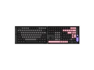 YUNZII AKKO Black&Pink 157 Keys PBT Double Shot Keycap for Mechanical Keyboards with Collection Box (157 Keys, Black&Pink)