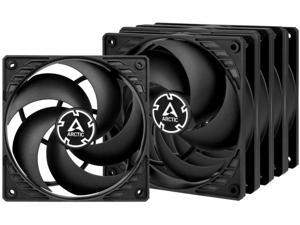 ARCTIC P12 PWM PST (5 Pack) - 120 mm Case Fan, PWM Sharing Technology (PST), Pressure-optimised, Value Pack, Very quiet motor, Computer, 200-1800 RPM - Black/Black