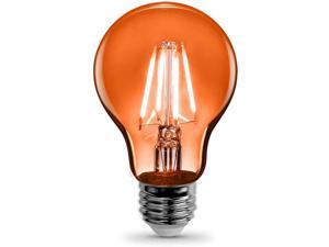 Feit Electric - Orange Filament LED 25W Equivalent Dimmable Clear Glass Light Bulb, A19 (A19/TO/LED)