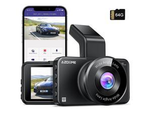 AZDOME M17 WiFi Dash Cam with APP 1080P FHD DVR Car Driving Recorder 3 Inch IPS Screen Dashboard Camera 150 ° Wide Angle, G-Sensor, Parking Monitor, Loop Recording, Motion Detection, Night Vision 64GB
