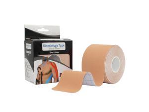COMOmed Kinesiology Tape Water Resistant Uncut Sports Tape - 2 in x 16.5 ft - Professional Kinesiology Therapeutic Sports Tape,Tan, Latex Free