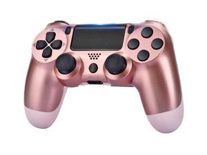 Wiv77 Wireless PS4 Controller Compatible with Playstation 4, remote with Charging Cable to Control pa4, Gift for Girls/Man/kids(Rose gold New Cheap Joystick)