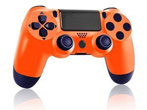 Wiv77 Wireless Controller Compatible with PS4, Remote Works with Playstation 4, Gamepad and Joystick Gift for Kids,Built-in 800mAh(Orange, 2021, New)
