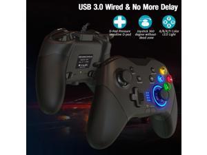 Wired Gaming Controller, PC Gamepad Joystick, Dual Vibration, Programmable Remap M1-M4, Game Console for Windows 7/8/10/ Laptop, TV Box, PS3, Android, Switch