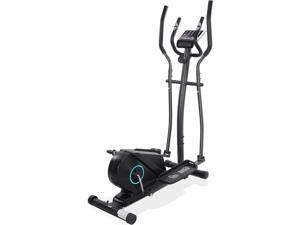 Elliptical Machine for Home Use Elliptical Machine Trainer Elliptical Exercise Machine 8 Levels Magnetic Resistance Fitness Bike with LCD Monitor & Large Pedal