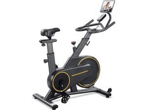 Exercise Bike Stationary Magnetic Indoor Cycling Bike Belt Drive for Home with 30lbs Flywheel & Heart Rate Monitor/LCD Monitor for Women & Men