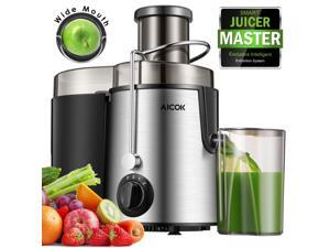 AICOK Juicer, Juicer Machine for Whole Fruit and Vegetable with Wide Feed Chute, Centrifugal Juicers with 2 Speed and Pulse Function, 2021 Upgraded 400W Motor, BPA Free