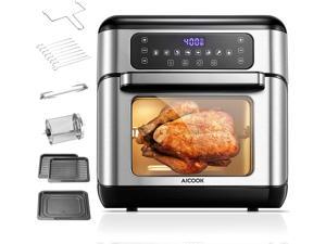 11QT Air Fryer Oven, Toaster Oven with Crisp Taste Technology, Convection Oven Airfryer with Rotisserie, Dehydrator & Pizza, Dishwasher-Safe Accessories and 40 Recipe Included 1500 W 120V  60Hz