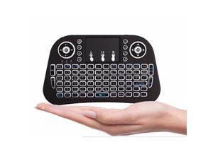 Mini I10  Keyboard 2.4G Touch Wireless Keyboard Flying Squirrel Colorful Marquee With Touchpad Black