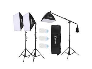 Photo Studio 3 Soft Box Light Stand Continuous Lighting Kit Diffuser With CFL 65w Bulb And Light Stand For Photo Studio Shooting