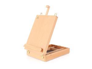 Portable Beech Art Drawing Painting Supply Desktop Table Easel Wooden Sketch Box 36*27*11.5cm Wood Color