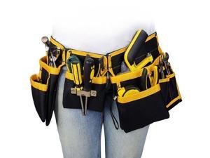 Tool Belts for Men, Oxford Cloth Multi-Functional Electrician Tools Bag Waist Pouch Belt Storage Holder Organizer (Color : Two-Bag)