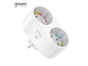 1pc est WiFi Smart Plug Outlet 2 In 1 Tuya Remote Control Home Appliances Works For Alexa Google Home No Hub Required
