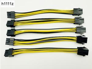5pcs 6 Pin Feamle to 8 Pin Male PCI Express Power Converter Cable CPU Video Graphics Card 6Pin to 8Pin PCIE Power Cable for BTC