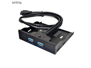 20 Pin 2 Port USB 3.0 Front Panel 3.5 inch USB3.0 Hub Expansion Cable Adapter Metal Bracket for PC Desktop Floppy Bay