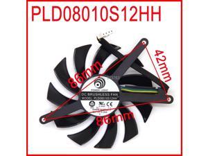 PLD08010S12HH DC BRUSHLESS FAN 12V 0.35A 75mm 86x86x42mm For MSI GTX 580 GTX 460 GTX560 Video Card Fan 4Pin