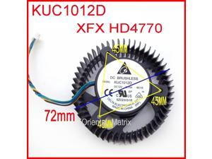 KUC1012D 12V 0.75A 72mm 45x45x45mm For XFX HD4770 Graphics Card Cooling Fan 4Wire 4Pin