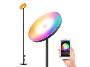 Smart LED Floor Lamp, Compatible with Alexa Google Home,2000LM Super Bright,WiFi Torchiere Floor Lamp,Dimmable Color Changing Modern Standing Lamp for Living Bedroom Office