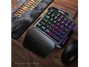 Game keyboard single hand 35 key LED backlight game weird breathing light mechanical keyboard keyboard gaming one handed