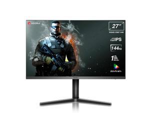 KOORUI 144hz Gaming Monitor, 27 inch IPS QHD 1440p 144hz 1ms G-sync Compatible Computer Monitor, DCI-P3, Ultra-Thin Bezel, Adjustable Stand, HDMI/DP Monitors