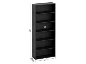 IRONCK Bookshelves and Bookcases Floor Standing 6 Tier Display Storage Shelves 70in Tall Bookcase Home Decor Furniture for Home Office, Living Room, Bed Room, Industrial Black