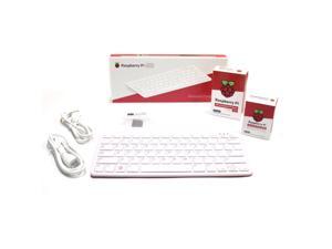 PepperTech Digital Raspberry Pi 400 Desktop Computer Complete Value Pack  32GB Ubuntu Desktop Edition (U.S. Layout - Red and White)