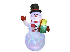 Christmas 5FT Inflatable LED Light Up Snowman Santa Decoration for Outdoor