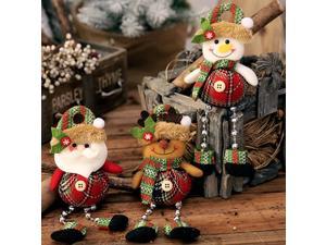 Christmas Decorations for Home Cute Santa Claus Snowman Dolls Christmas Tree Decoration for Home Xmas Elf Kids Gift Merry Christmas Hanging Doll Craft Decor