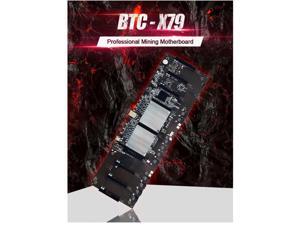 BTC X79 Dual CPU Miner Motherboard for CPU Set support 9*3060 Graphics card for DDR3 Memory 60mm Distance Low Power