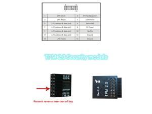 Trusted Platform Module For MSI 14PIN LPC MS-4136 TPM 2.0 Security module