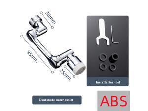 1080° Universal Faucet Extender Rotatable Lifting Robotic Arm Kitchen Bathroom All Copper Basin Splash Spout Extension Aerator ABS