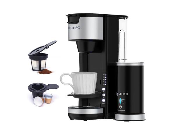 LITIFO Single Serve Coffee Maker for Ground coffee, Tea & K Cup Pod, 2-In-1