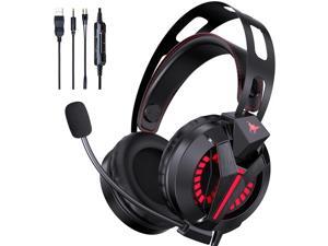 ONIKUMA Gaming headset 7.1 Surround Sound Gaming Headphone Over Ear Memory Earmuff for PS4, PS5, PC, Xbox One,Mac
