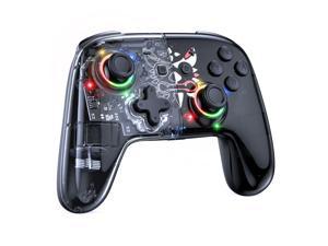 Switch Wireless Controller Switch Pro Controller 8 Color Adjustable LED Hue Light Controller Compatible With SwitchSwitch OLEDSwitch Lite Support TurboRemote WakeupGyro Axis