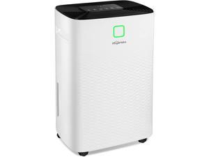 HOGARLABS 4000 Sq Ft 50 Pint Dehumidifier for Home Basements Bathroom Bedroom, Dehumidifiers with Continuous Drain Hose for Medium to Large Room, with Digital Control Panel & 24 Hours Timer