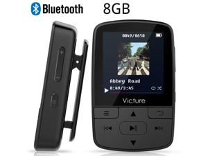 Victure MP3 Player Clip Bluetooth 8G FM Radio Portable Music Player for Running Sport Pedometer Voice Recorder Lossless Earphones Expandable up to 128GB