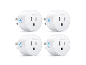 TECKIN SP10-4 Smart Plug Works with Google Assitant Smartthings, Mini Smart Outlet with Voice Control, 4 Packs