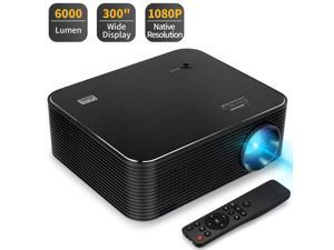 APEMAN Native 1080P LC650 Mini Portable Video Projector, 1080P LCD Display and 300'' Large Screen Portable Video Projector