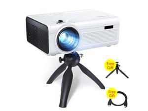 Crosstour P600S Mini Portable Projector for Home Theater and Outdoor Movie with Remote Control Tripod Included