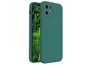 LANOMY Compatible with iPhone 12 Case, Shockproof Protective Case, Full Body Cover, Lens Bumper Protection, Anti-drop Protection Case, Ultra Slim Design, 6.1 inch Dark Green