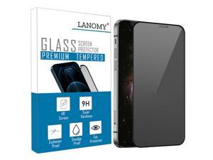 LANOMY Privacy Screen Protector Compatible with iPhone 12/12 Pro, Anti-spy, 9H Hardness Tempered Glass Film, Bubble Free, Anti-scratch, HD Clear, Case Friendly, 6.1 inch Display