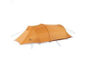 Naturehike NEW Opalus Tunnel Camping Tent 2-3 Person Ultralight Family Travel Tent 4 Season 15D/20D/210T Hiking Climbing Sleeps Two Orange
